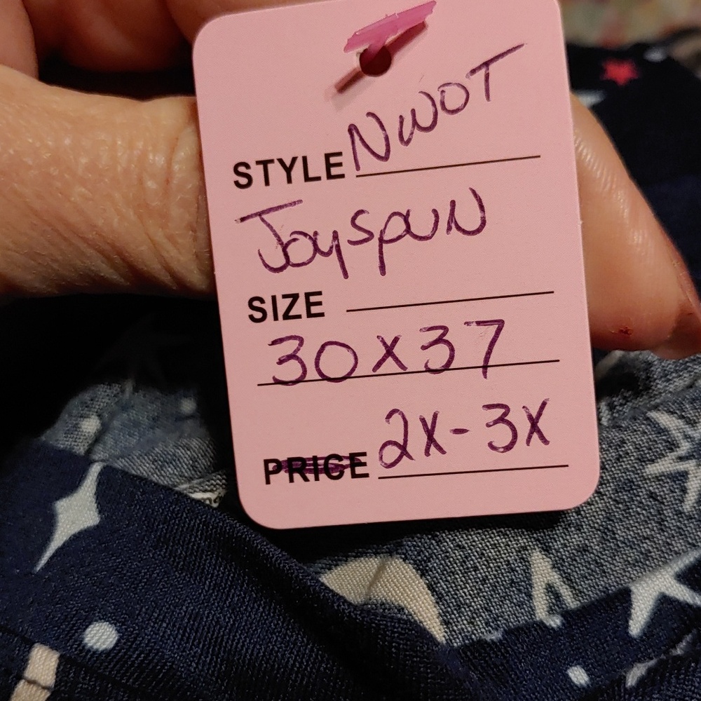 NWOT Joyspun Multiple sizes Navy Blue Star Short Sleeve nightshirt - Picture 7 of 8